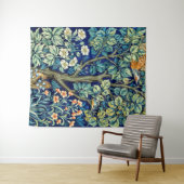 Tenture Animaux et fleurs, forêt, William Morris (En situation (horizontale))