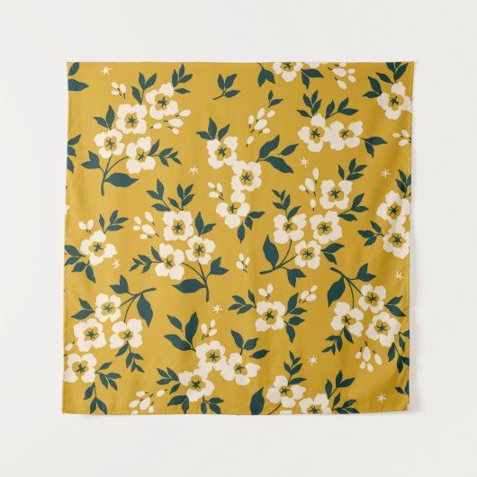 Tenture Animaux forestiers, masques, motif de virus. (Devant)