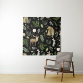 Tenture Animaux mignons : Aquarelle Tirée À La Main. (En situation)