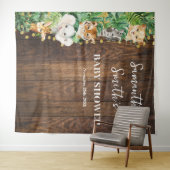 Tenture Animaux sauvages Bienvenue Baby shower Rustique Sa (En situation (horizontale))