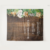 Tenture Animaux sauvages Bienvenue Baby shower Rustique Sa (Devant (Horizontal))
