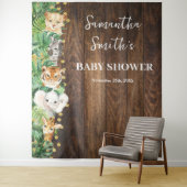 Tenture Animaux sauvages Bienvenue Baby shower Rustique Sa (En situation)