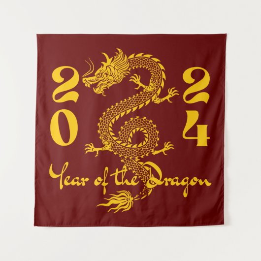 Tenture Année de l'or Dragon (Devant)
