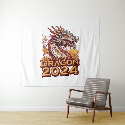 Tenture Année du dragon 2024 (En situation (horizontale))