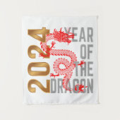 Tenture Année du Dragon 2024 zodiaque chinois (Devant)