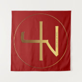 Tenture Année du Rat Chinois Or Idéogramme Zodiaque Annive (Devant (Horizontal))