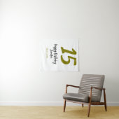 Tenture anniversaire 15 ans quiencenera ajouter date année (En situation (horizontale))