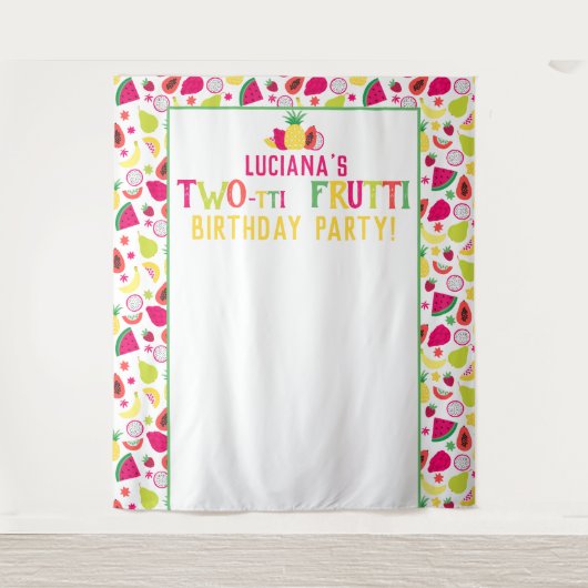 Tenture Anniversaire 2 ans Fête d'anniversaire Two-tti Fru (Devant)