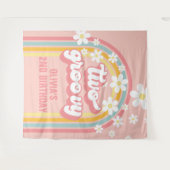 Tenture Anniversaire 2 ans Rainbow Retro Two Groovy (Devant (Horizontal))