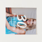 Tenture anniversaire 30 ans ajouter nom date année photo b (Devant (Horizontal))