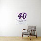 Tenture anniversaire 40 ans ajouter nom date année épingle (En situation)