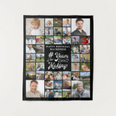 Tenture Anniversaire 42 Collage de photos ANNÉES DANS LA F (Devant)