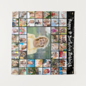 Tenture Anniversaire 45 Photo Collage Confetti Brush Scrip (Devant (Horizontal))