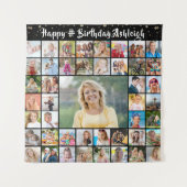 Tenture Anniversaire 45 Photo Collage Confetti Brush Scrip (Devant)