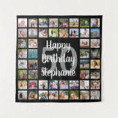 Tenture Anniversaire 48 Photo Collage personnalisé (Devant)