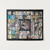 Tenture Anniversaire 55 ans Toile de fond de collage de ph (Devant (Horizontal))