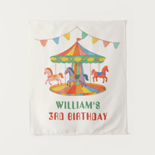 Tenture Anniversaire Carrousel Adorable