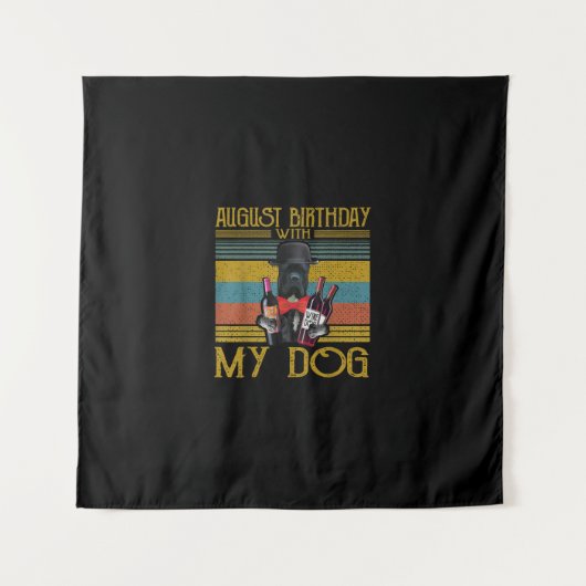 Tenture Anniversaire d'août avec mon chien Cane Corso 2020 (Devant)
