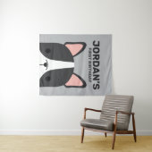 Tenture Anniversaire de French Bulldog Mignon (En situation (horizontale))