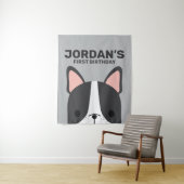 Tenture Anniversaire de French Bulldog Mignon (En situation)