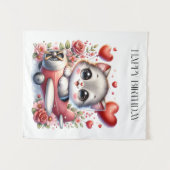 Tenture Anniversaire de Kitten Pilot (Devant (Horizontal))