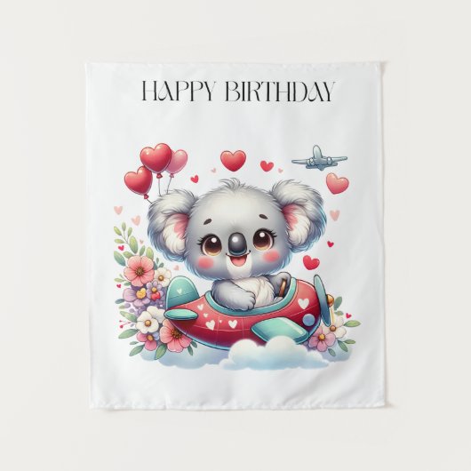 Tenture Anniversaire de Koala Pilote (Devant)