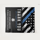 Tenture Anniversaire de la retraite de la police Ligne ble (Devant (Horizontal))