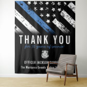 Tenture Anniversaire de la retraite de la police Ligne ble (En situation)