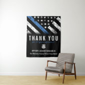 Tenture Anniversaire de l'officier Ligne bleue Police Retr (En situation)