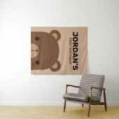 Tenture Anniversaire de l'ours brun mignon (En situation (horizontale))