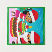 Tenture Anniversaire de Noël 3 (Devant (Horizontal))