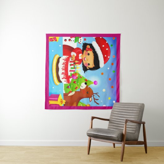 Tenture Anniversaire de Noël 7 (En situation (horizontale))