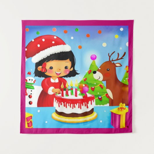 Tenture Anniversaire de Noël 7 (Devant)