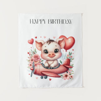 Tenture Anniversaire de Pig Pilot