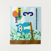 Tenture Anniversaire du hibou (Devant)