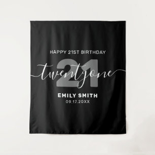 Tenture Anniversaire élégant moderne 21 ans