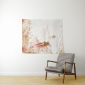 Tenture Anniversaire Fée Or Enchanté et Rose  (En situation (horizontale))