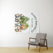 Tenture Anniversaire Forêt Aquarelle Fantaisiste (En situation (horizontale))