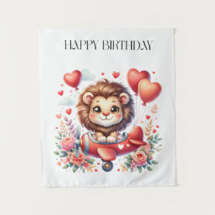 Tenture Anniversaire Lion Volant