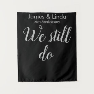 Tenture Anniversaire noir et argent Photo Booth Backdrop 2