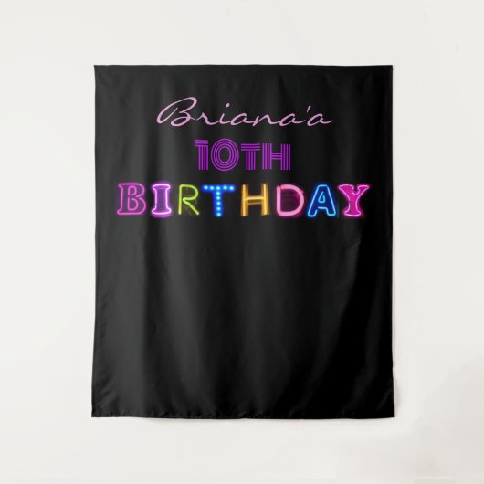 Tenture Anniversaire Nom de la fête Photo Opportunité Cont (Devant)