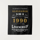 Tenture Anniversaire Personnalisé Ajoutez Votre Nom 1990 L (Devant)