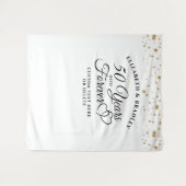 Tenture Anniversaire Photo Contexte 50 ans à jamais (Devant (Horizontal))