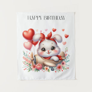 Tenture Anniversaire Pilote Lapin