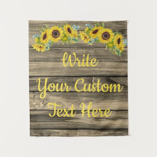 Tenture Anniversaire Rustique Parti Photo Booth Backdrop (Devant)