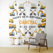 Tenture Anniversaire Simple de Construction pour Enfants M (En situation)