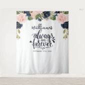 Tenture Anniversaire Toujours et pour toujours Marine rose (Devant)