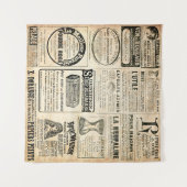 Tenture Annonce de journal français 1897 (Devant (Horizontal))