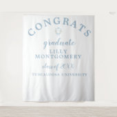 Tenture Aperçu En vichy Monogramme Graduation Photo Contex (Devant)