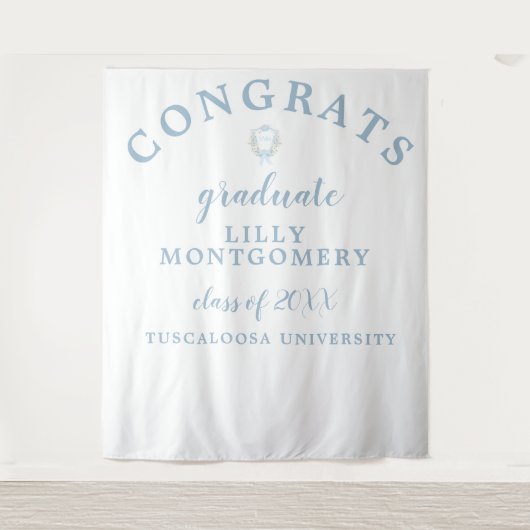 Tenture Aperçu En vichy Monogramme Graduation Photo Contex (Devant)